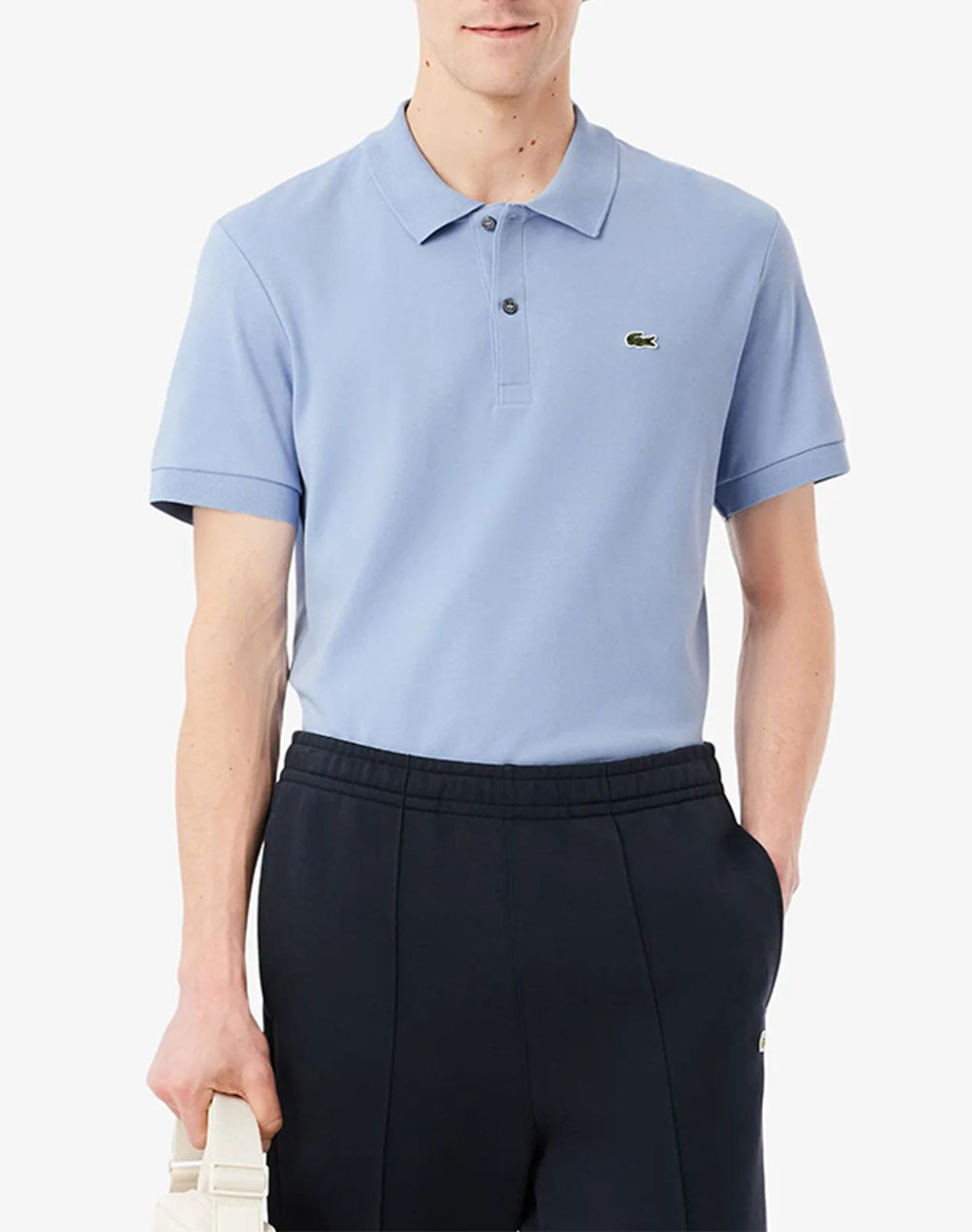 LACOSTE БЛУЗА KMSHORT SLEEVED RIBBED COLLAR SHIRT