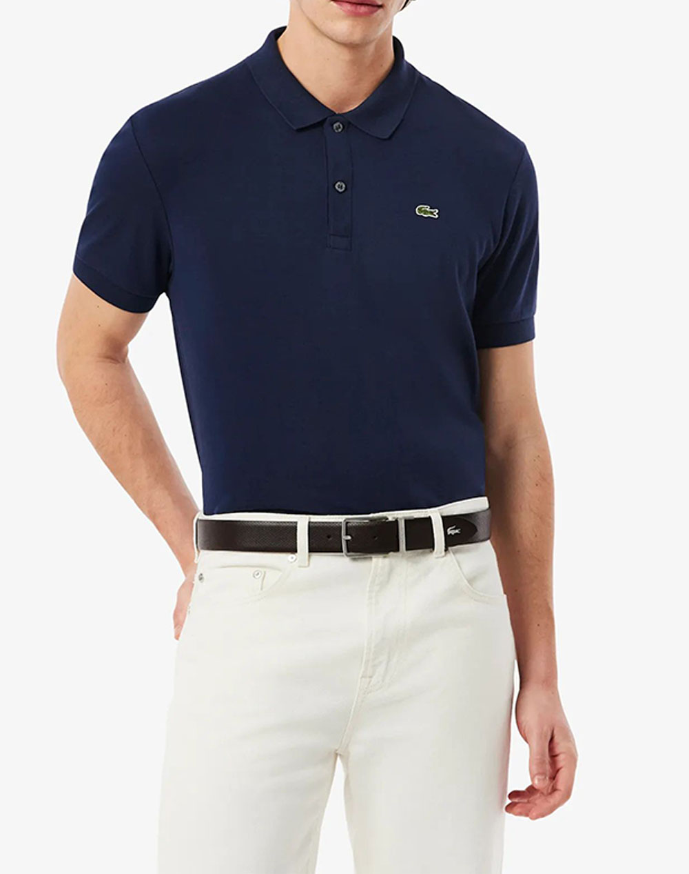 LACOSTE БЛУЗА KMSHORT SLEEVED RIBBED COLLAR SHIRT