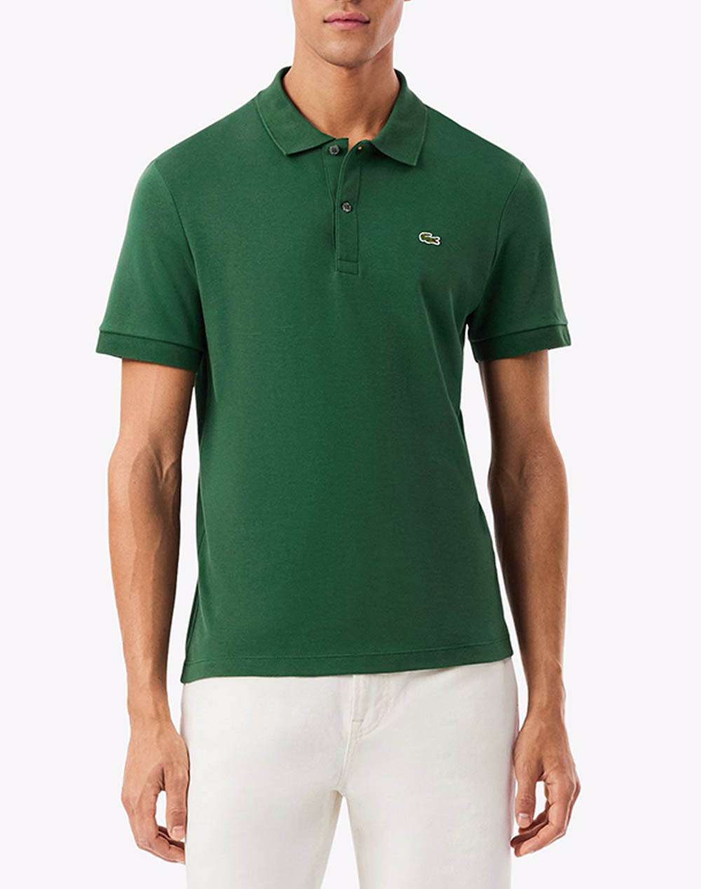 LACOSTE БЛУЗА KMSHORT SLEEVED RIBBED COLLAR SHIRT