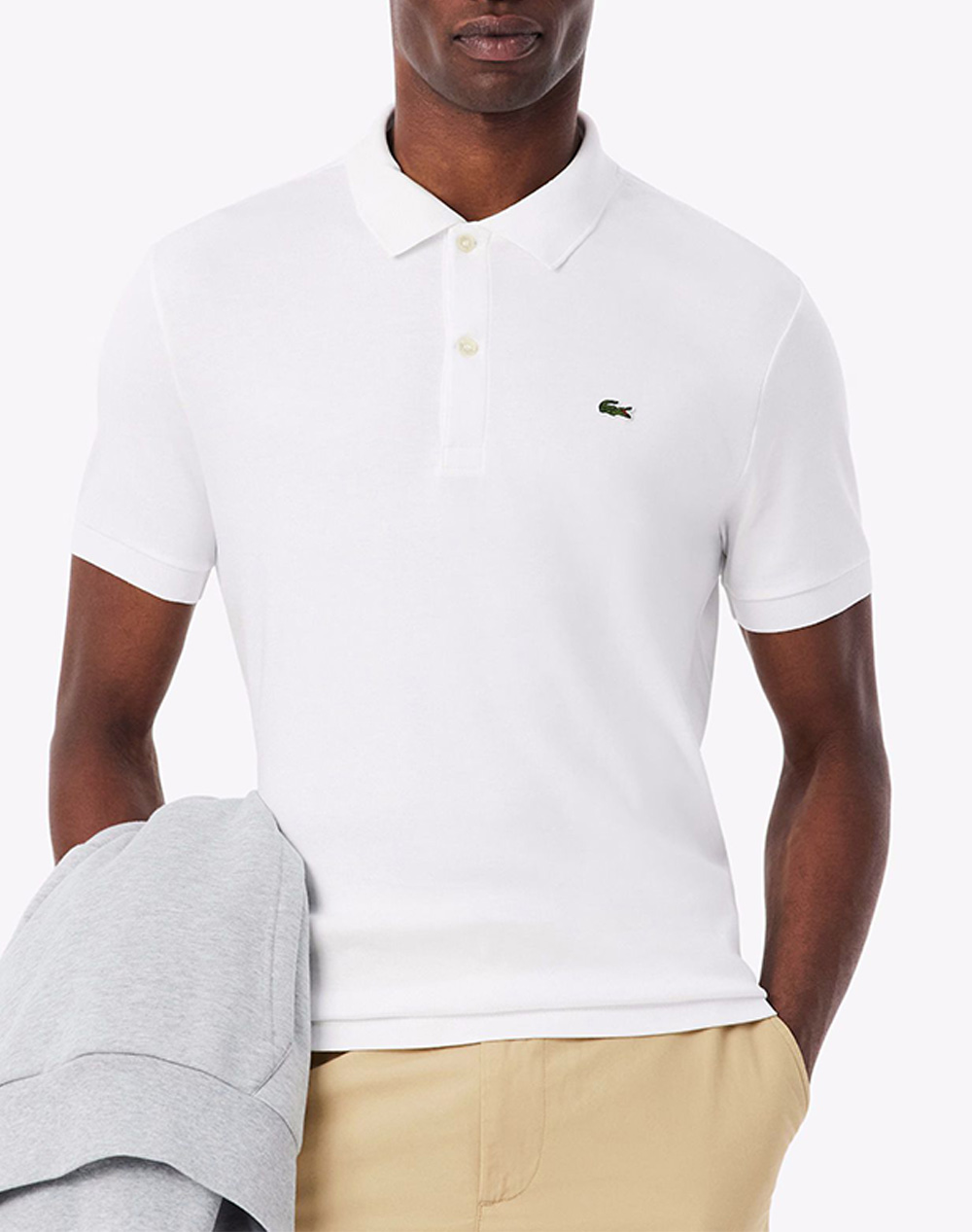 LACOSTE БЛУЗА KMSHORT SLEEVED RIBBED COLLAR SHIRT