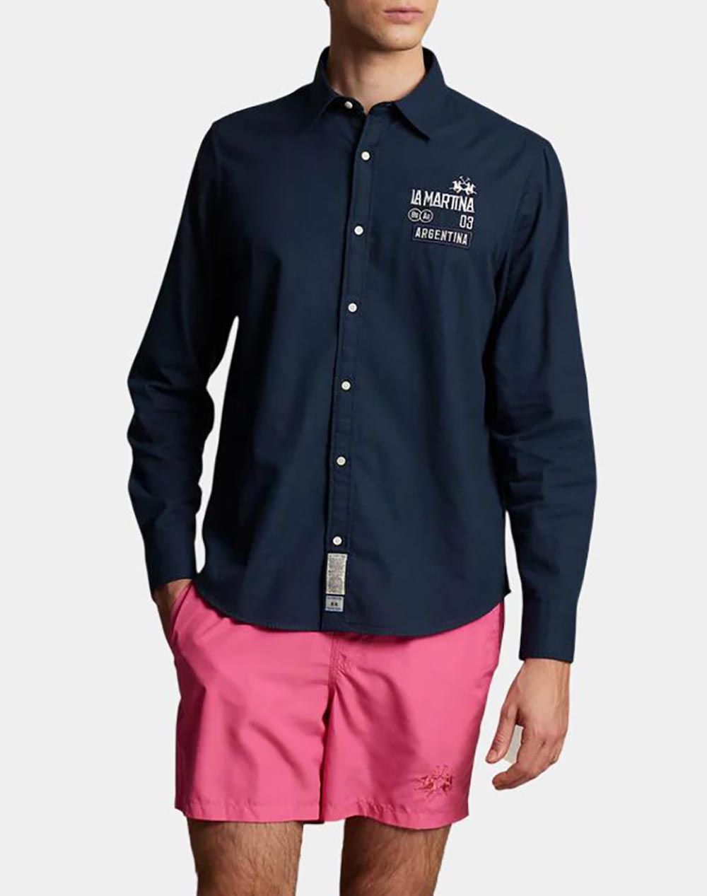 LA MARTINA РИЗА ΜΜ MAN SHIRT L/S LIGHT COTTON LIN