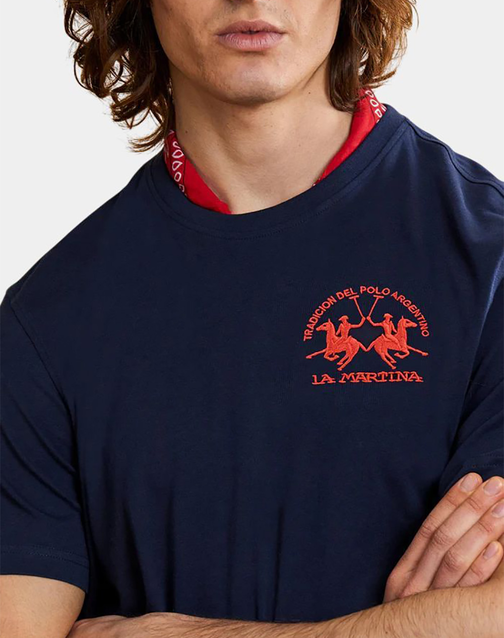 LA MARTINA БЛУЗА T-SHIRT KMMAN S/S TSHIRT JERSEY