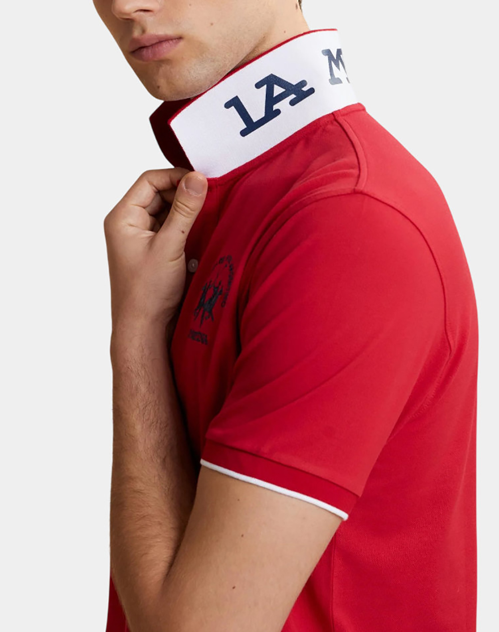 LA MARTINA BLOUSE POLO ΚΜ MAN S/S POLO PIQUET STRETCH