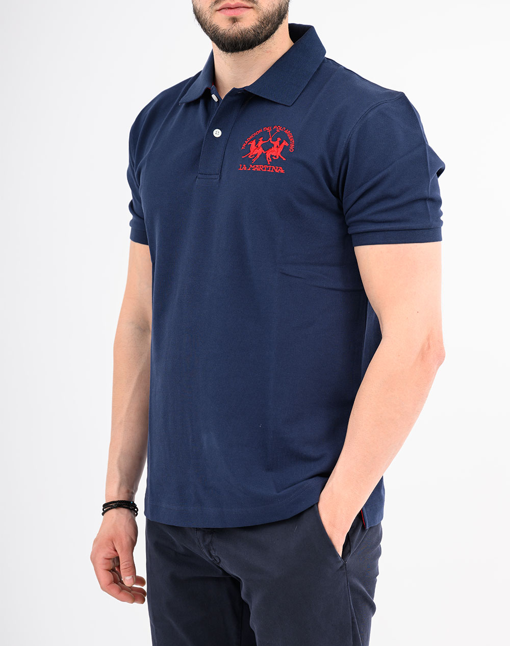 LA MARTINA БЛУЗА POLO KM MAN POLO S/S PIQUET STRETCH