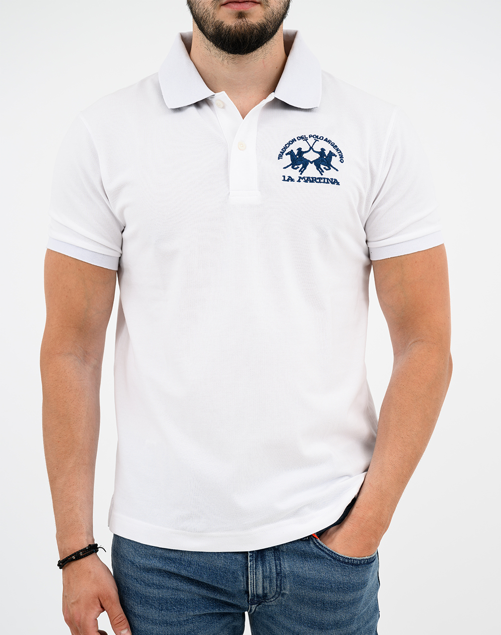 LA MARTINA БЛУЗА POLO KM MAN POLO S/S PIQUET STRETCH