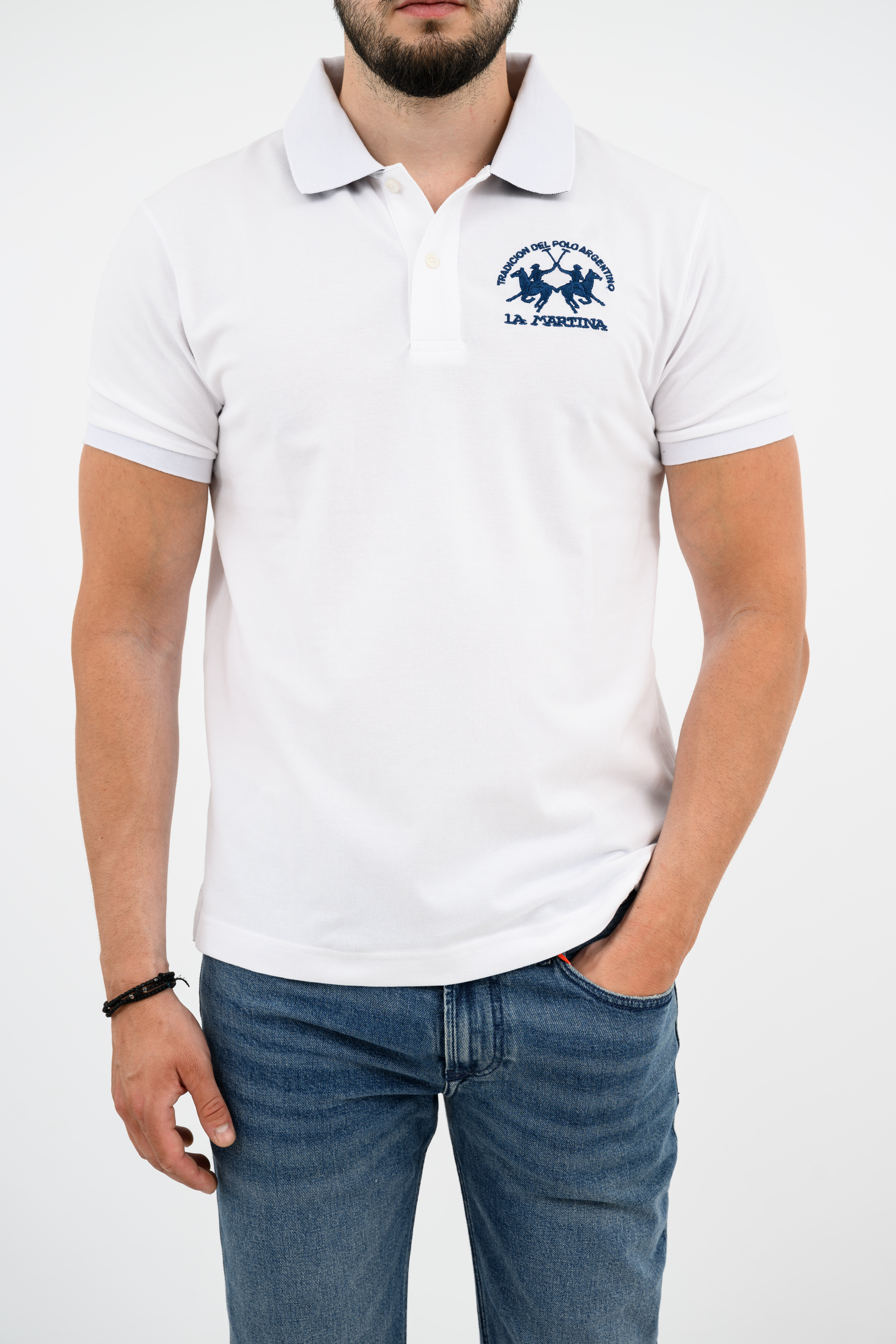 LA MARTINA БЛУЗА POLO KM MAN POLO S/S PIQUET STRETCH