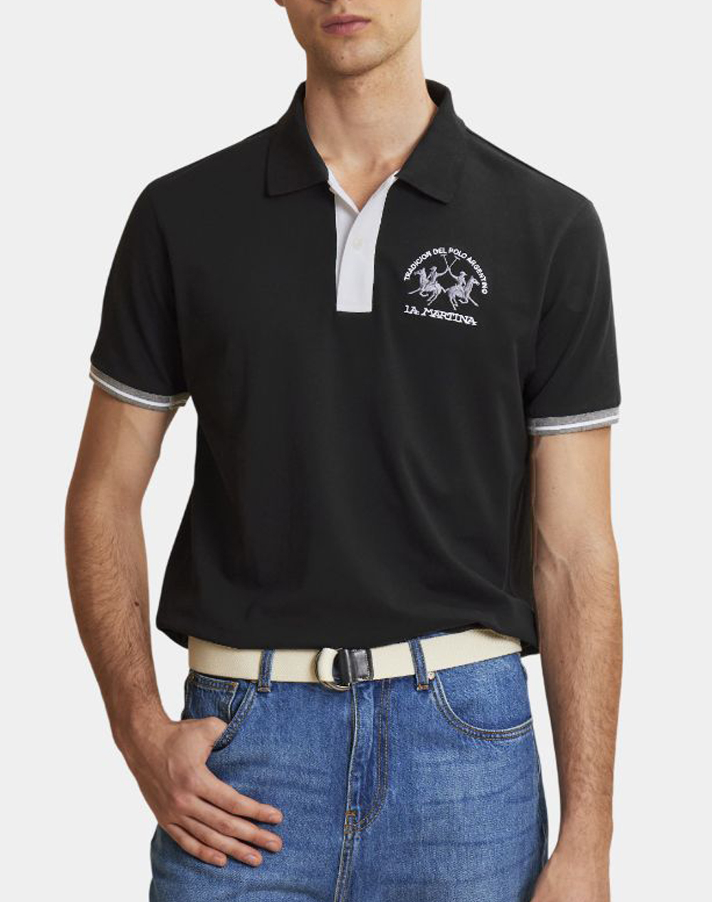 LA MARTINA BLOUSE POLO ΚΜ MA S/S POLO PIQUET STRETCH