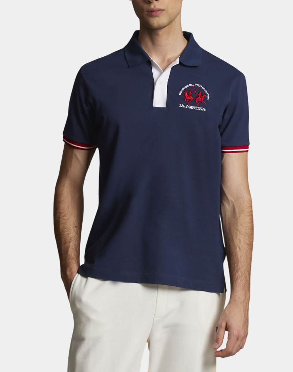 LA MARTINA BLOUSE POLO ΚΜ MA S/S POLO PIQUET STRETCH