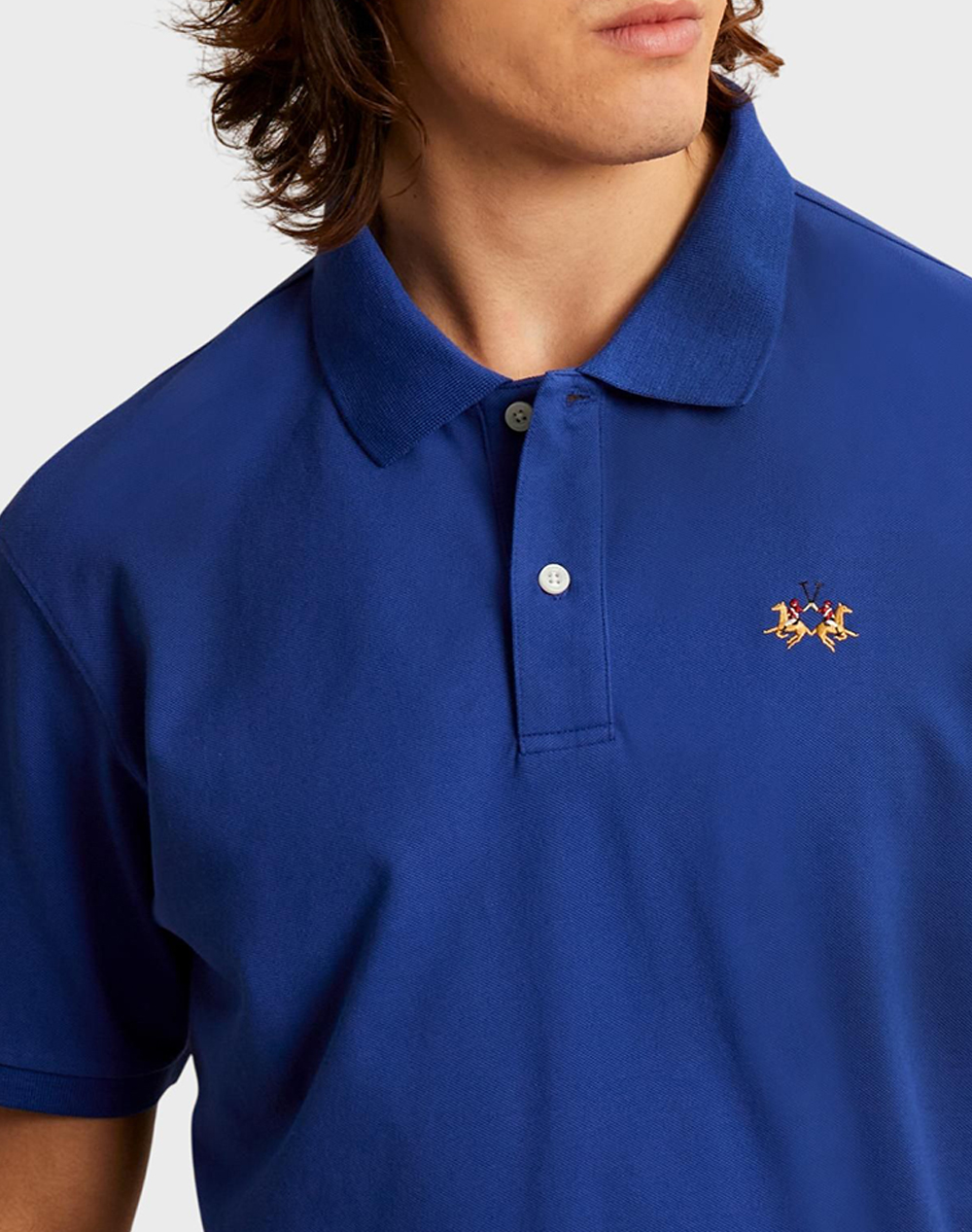 LA MARTINA BLOUSE POLO ΚΜ MAN S/S POLO PIQUET STRETCH
