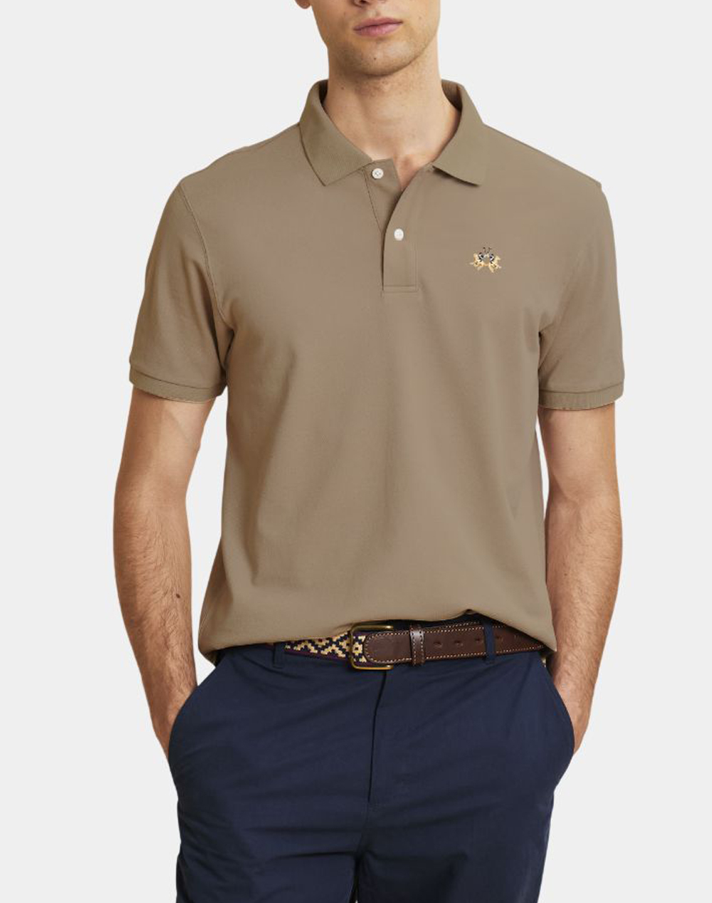 LA MARTINA BLOUSE POLO ΚΜ MAN S/S POLO PIQUET STRETCH
