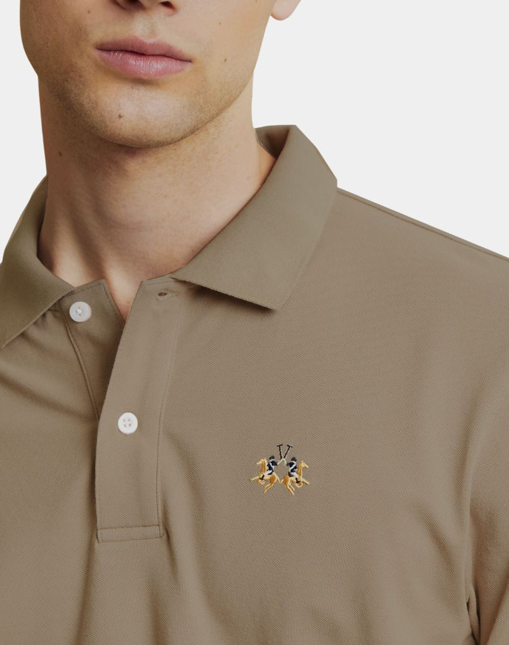 LA MARTINA BLOUSE POLO ΚΜ MAN S/S POLO PIQUET STRETCH