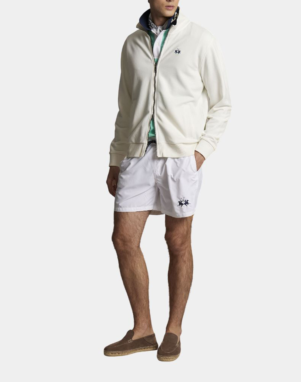 LA MARTINA JACKET SWEATSHIRT ΜΜ MAN FULL ZIP SWEATSHIRT DIAGON