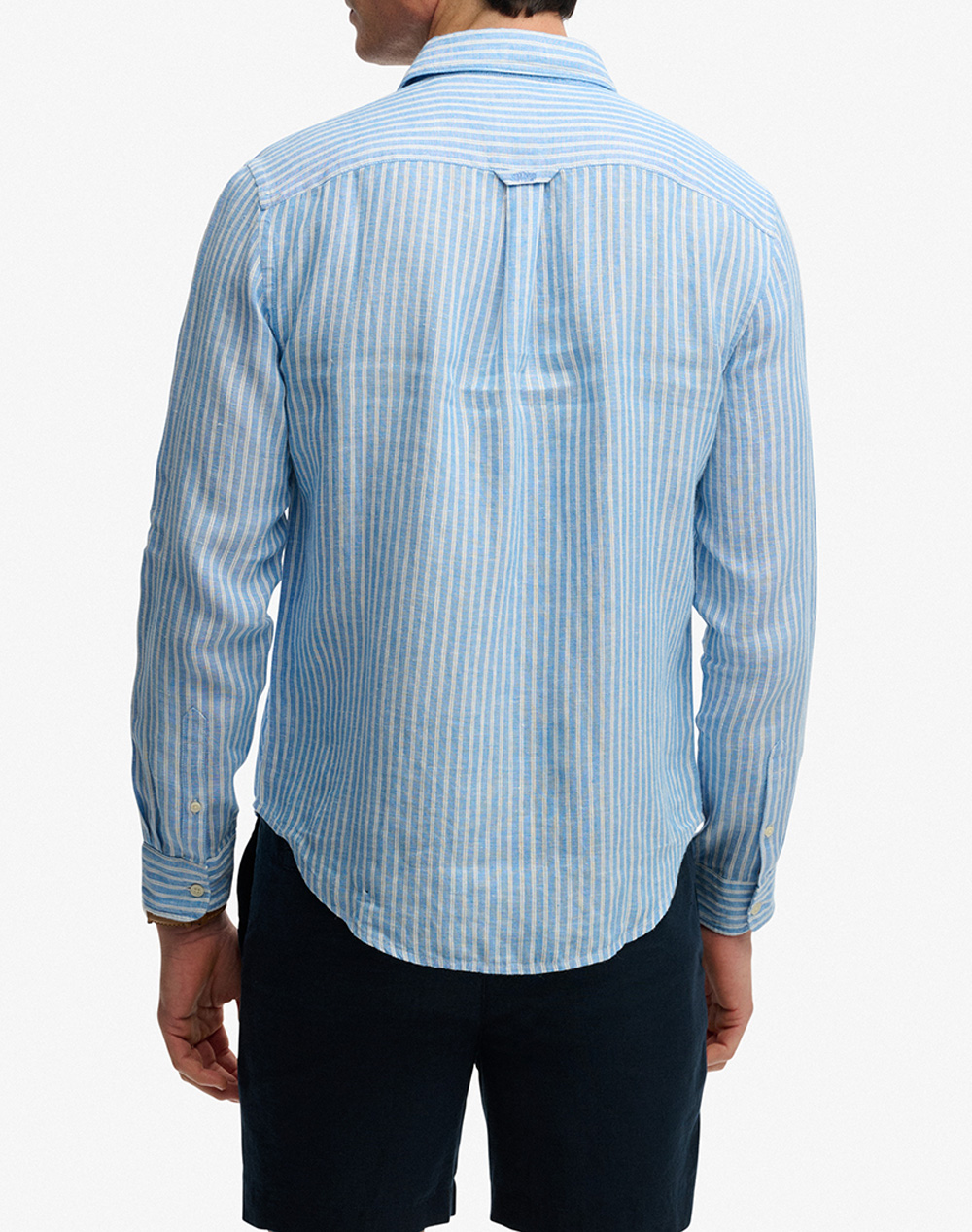 SUPERDRY  D2 STUD RIVIERA L/S LINEN SHIRT MENS SHIRT