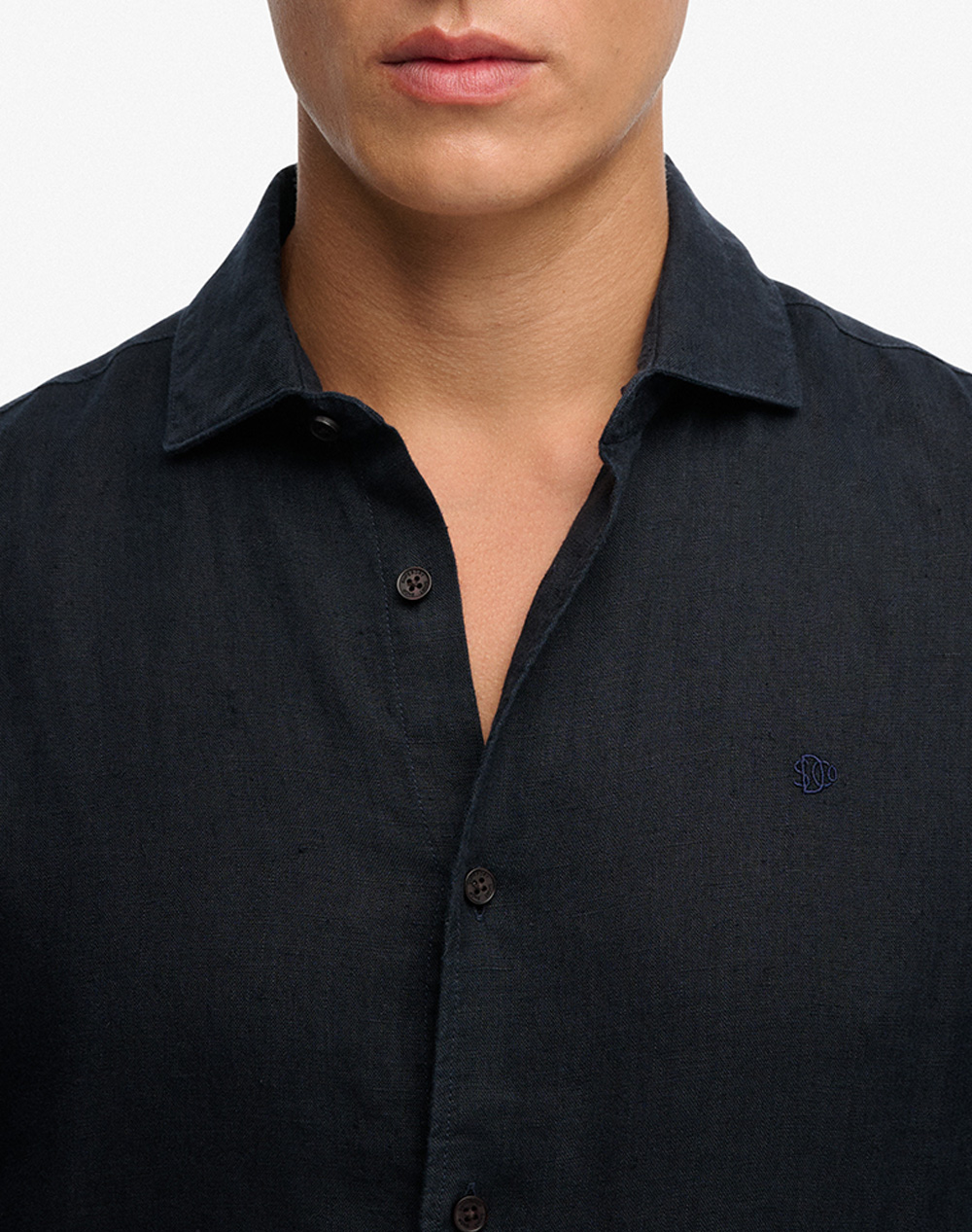 SUPERDRY D2 STUD RIVIERA L/S LINEN SHIRT MENS SHIRT