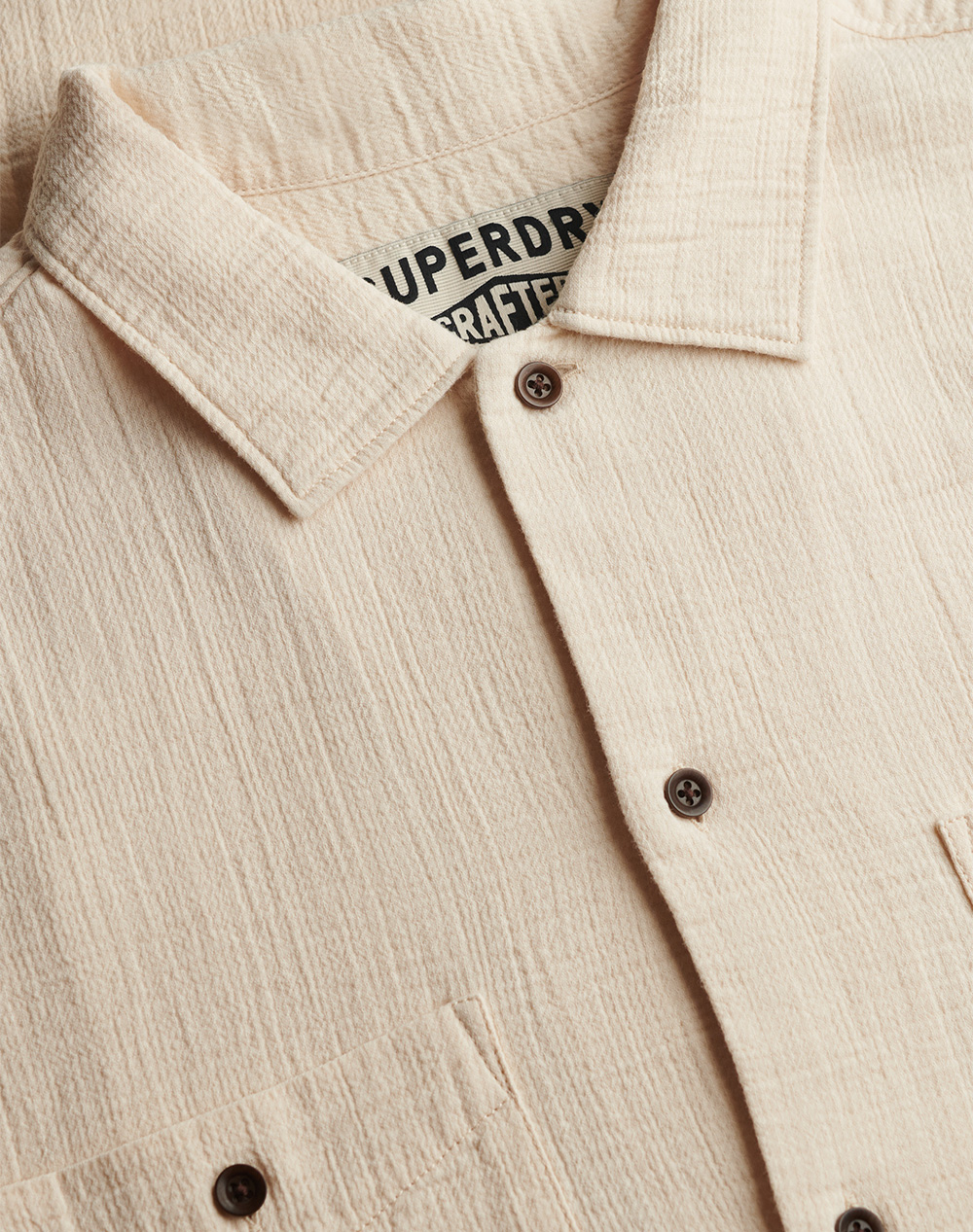 SUPERDRY  D2 STUD MERCHANT TEXTURED S/S SHIRT MENS SHIRT