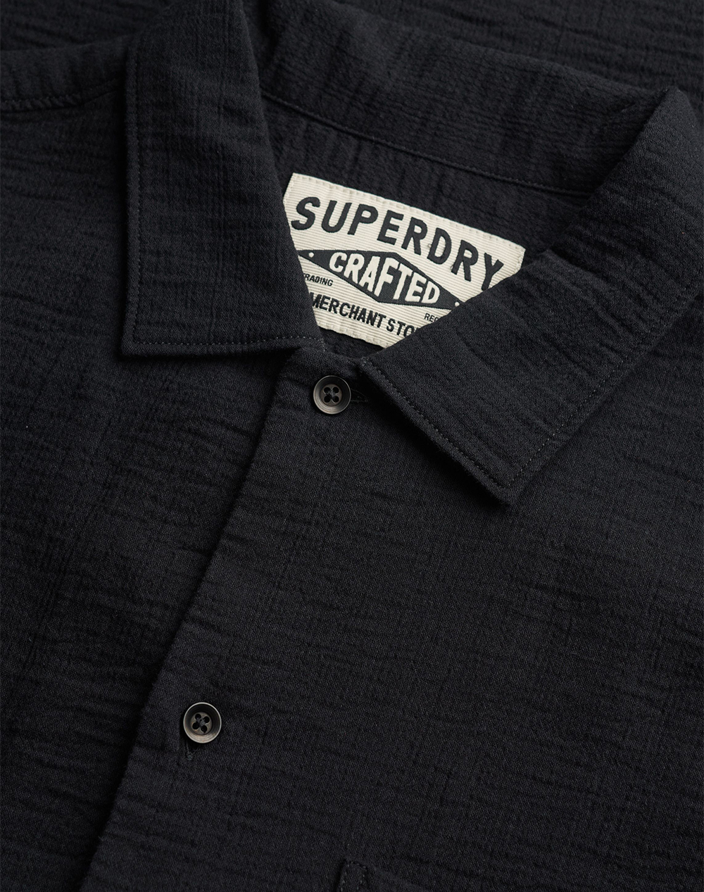 SUPERDRY  D2 STUD MERCHANT TEXTURED S/S SHIRT MENS SHIRT