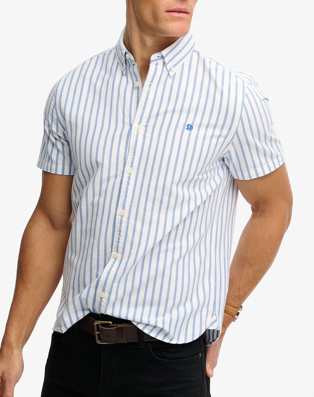 SUPERDRY D2 STUD PREPPY OXFORD S/S SHIRT MENS SHIRT