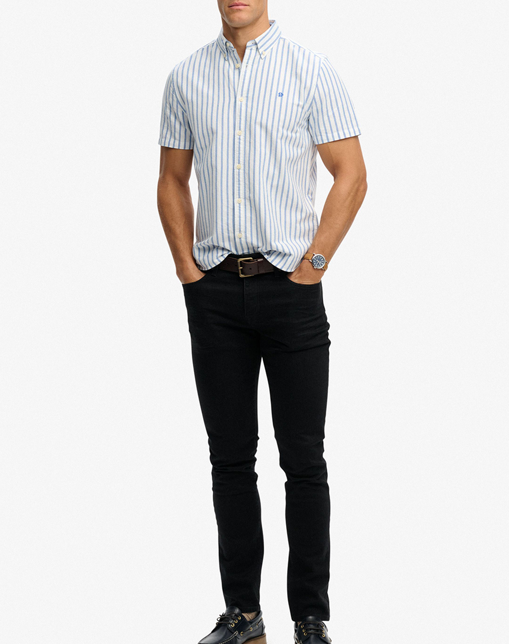 SUPERDRY D2 STUD PREPPY OXFORD S/S SHIRT MENS SHIRT