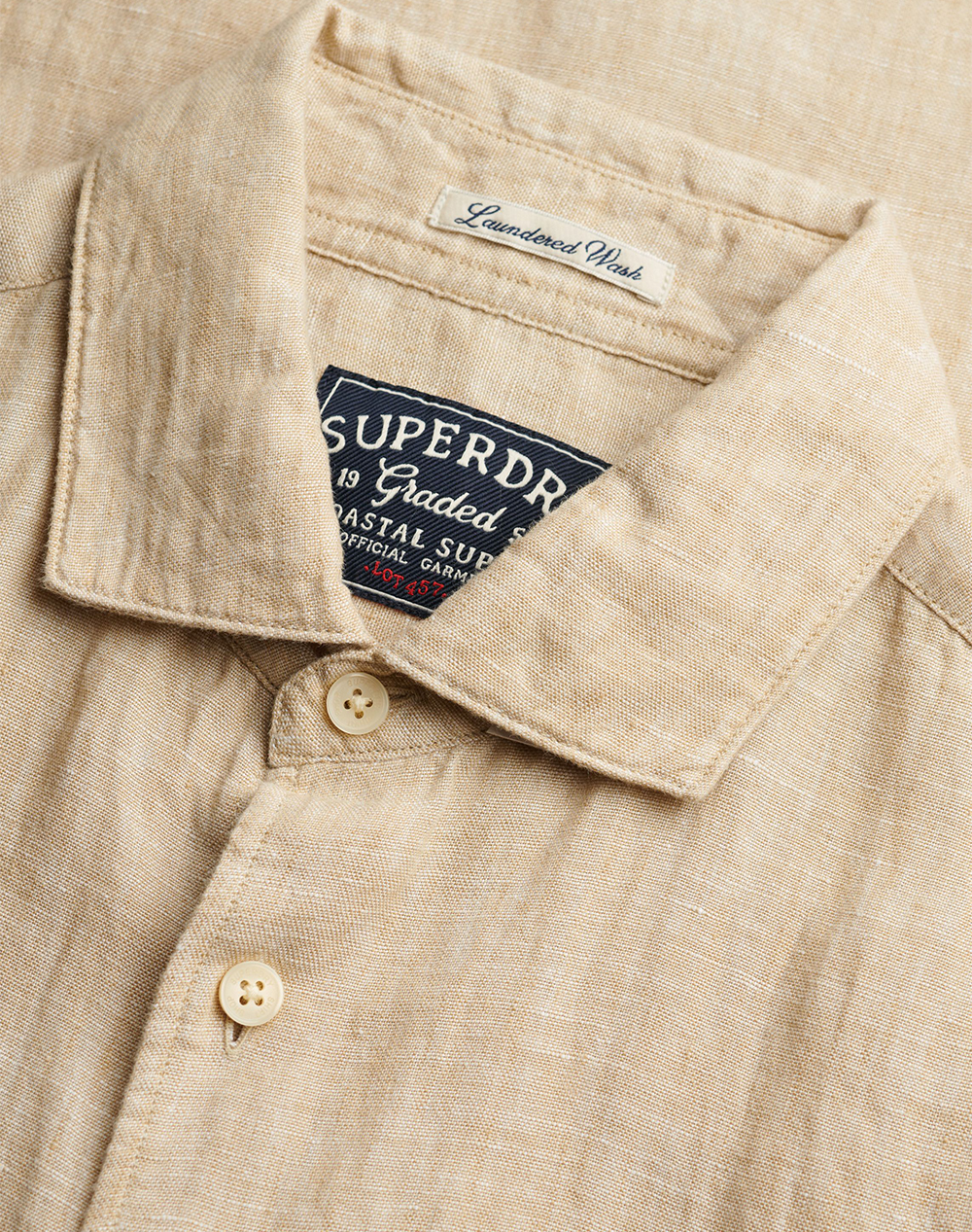SUPERDRY D3 STUD RIVIERA S/S LINEN SHIRT MENS SHIRT