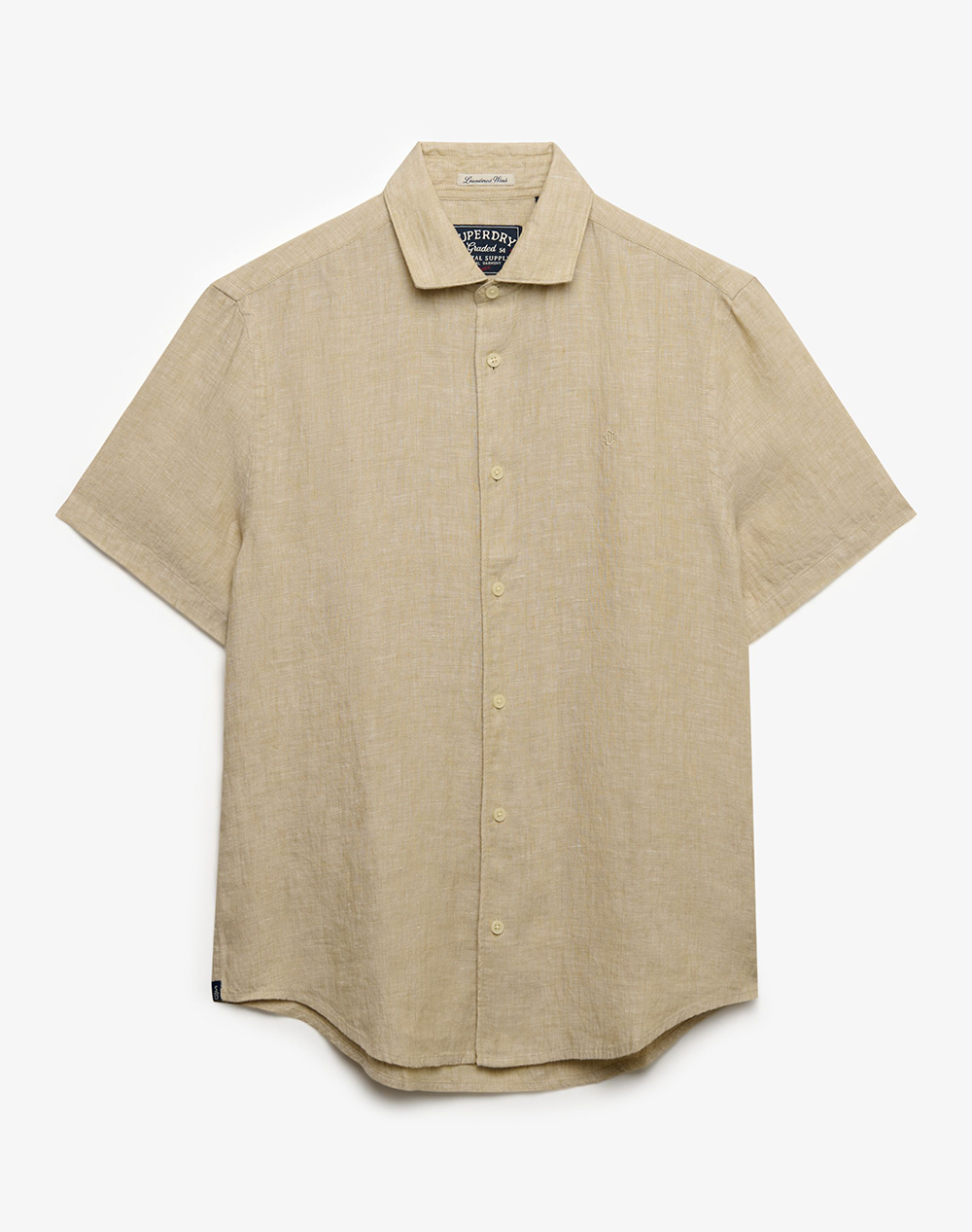 SUPERDRY D3 STUD RIVIERA S/S LINEN SHIRT MENS SHIRT