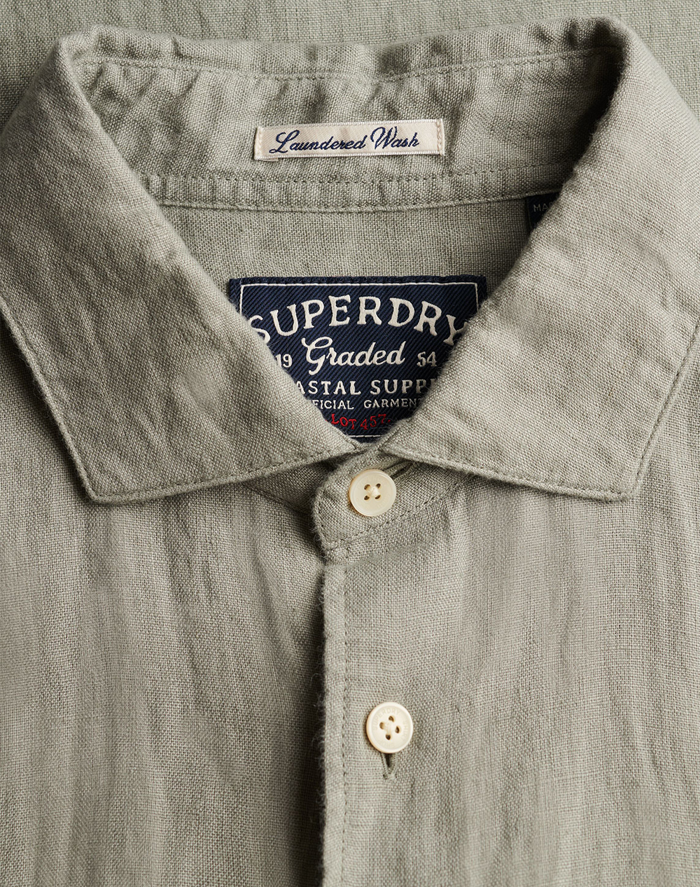 SUPERDRY D3 STUD RIVIERA S/S LINEN SHIRT MENS SHIRT