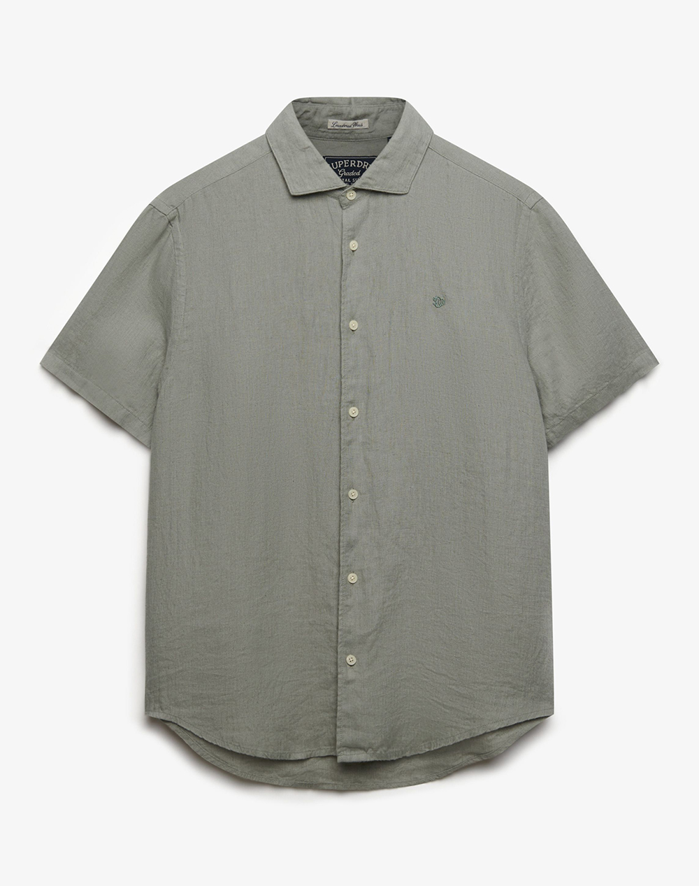 SUPERDRY D3 STUD RIVIERA S/S LINEN SHIRT MENS SHIRT