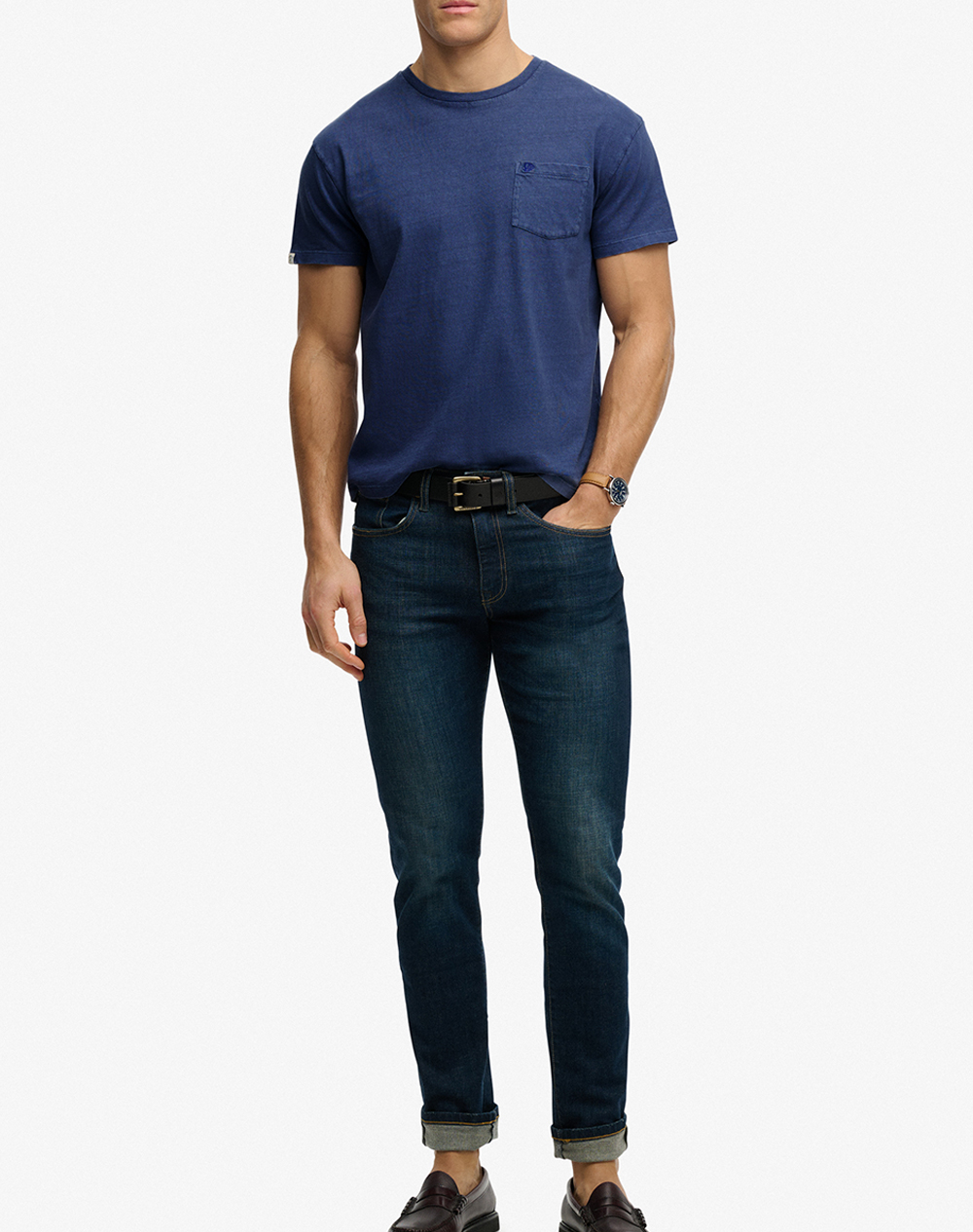 SUPERDRY D1 COTTON CLASSIC LINEN PKT TEE MENS BLOUSE