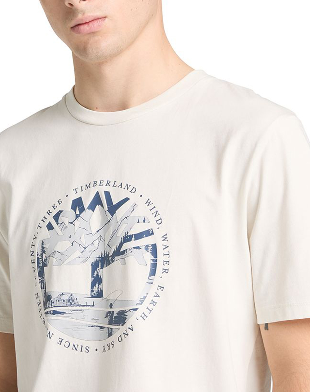TIMBERLAND Tree Logo Lake House Graphic Tee