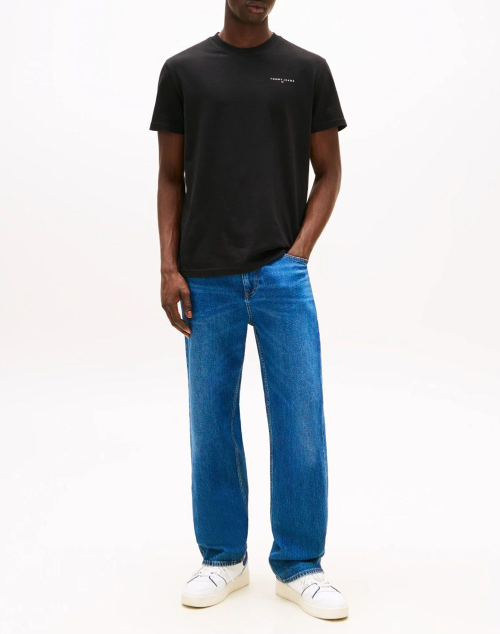 TOMMY JEANS TJM SLIM LINEAR CHEST TEE EXT