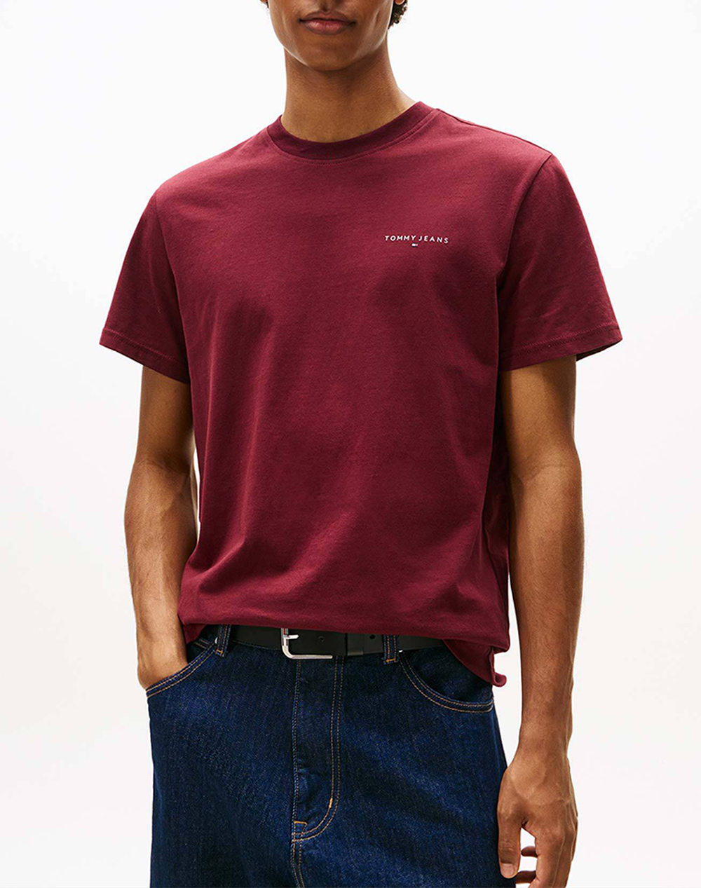 TOMMY JEANS TJM SLIM LINEAR CHEST TEE EXT