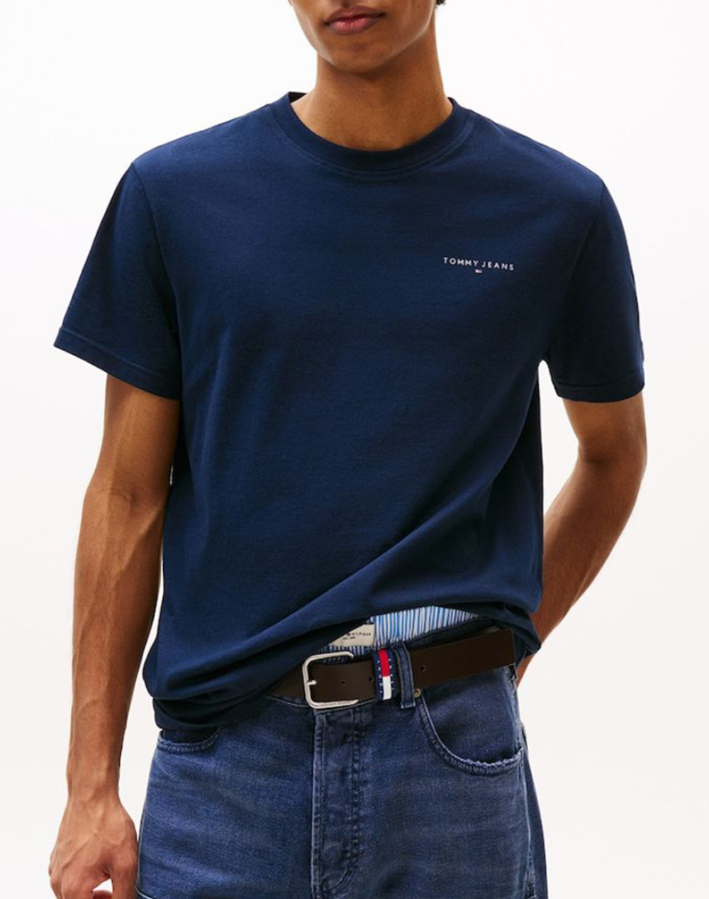 TOMMY JEANS TJM SLIM LINEAR CHEST TEE EXT