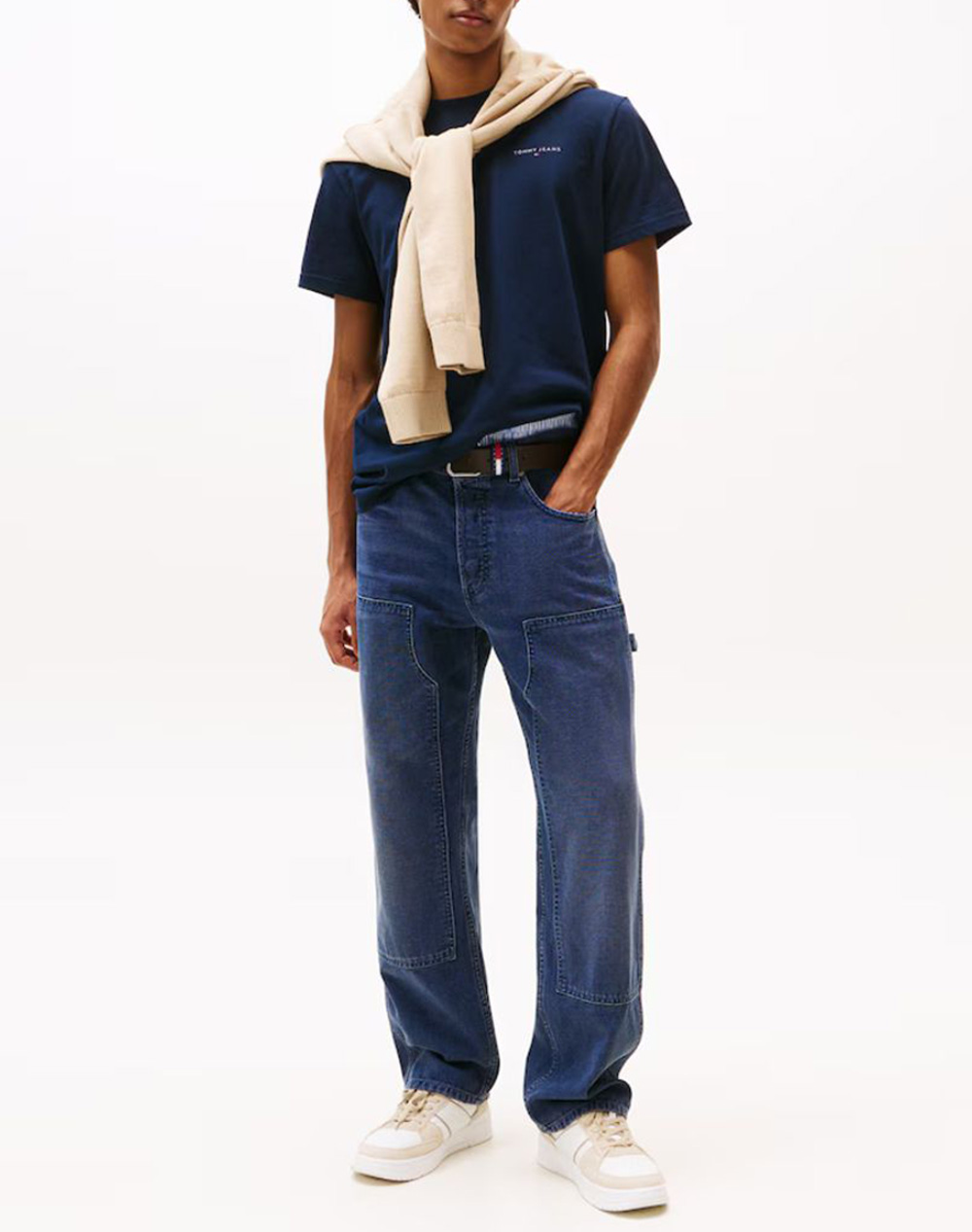 TOMMY JEANS TJM SLIM LINEAR CHEST TEE EXT