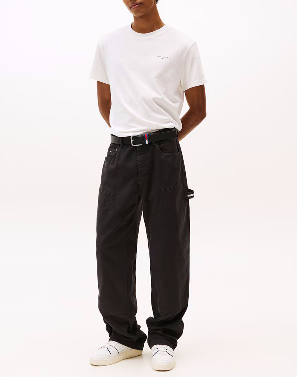 TOMMY JEANS TJM SLIM LINEAR CHEST TEE EXT