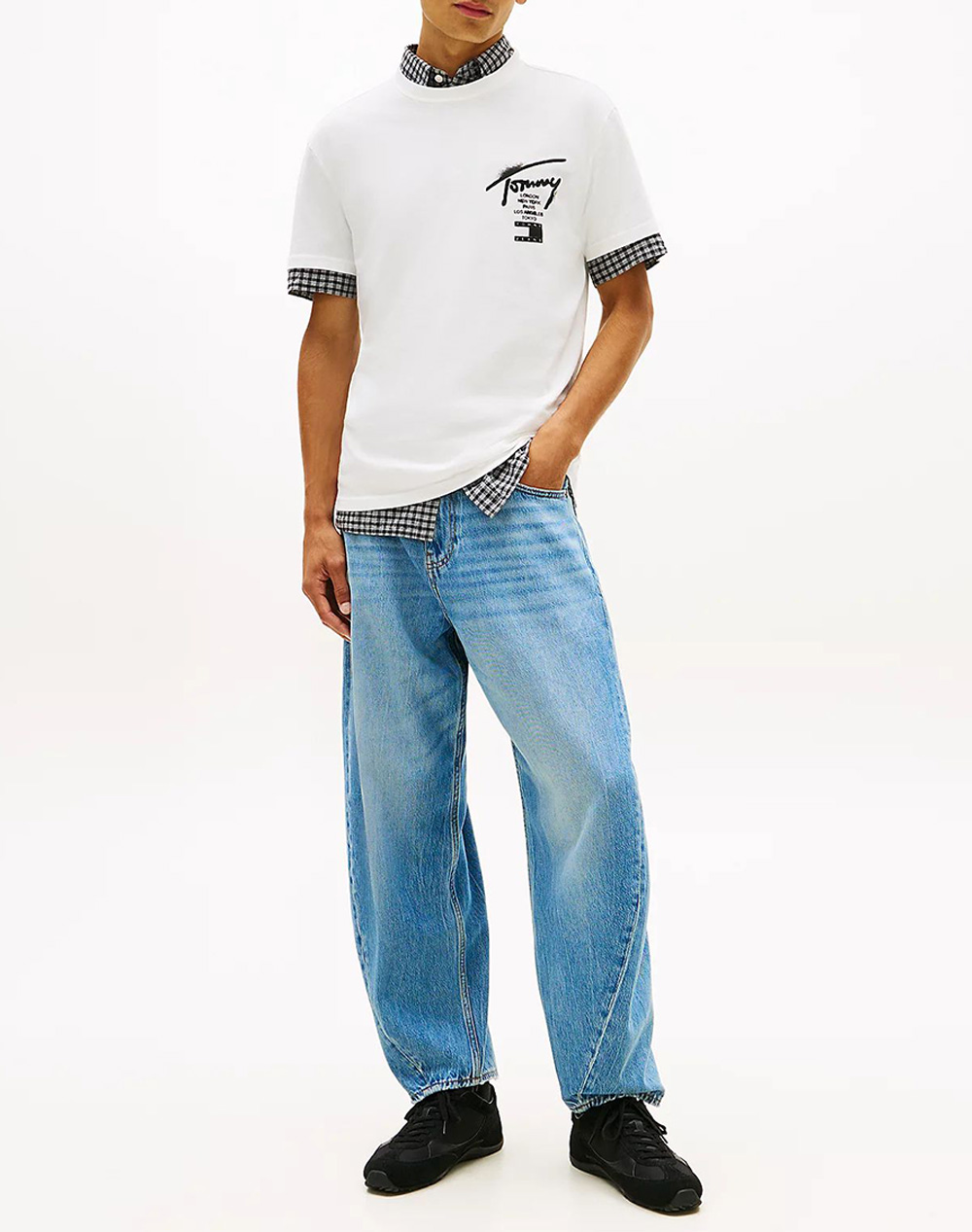 TOMMY JEANS TJM REG CITY SIGN SS TEE EXT