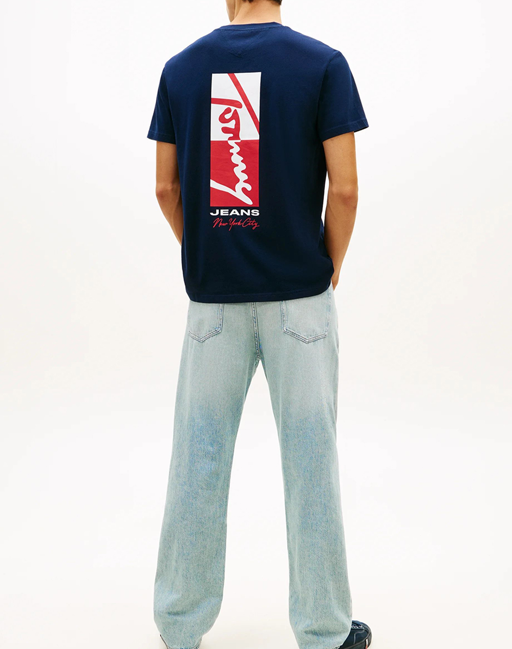 TOMMY JEANS TJM REG SIGN BLOCK SS TEE EXT