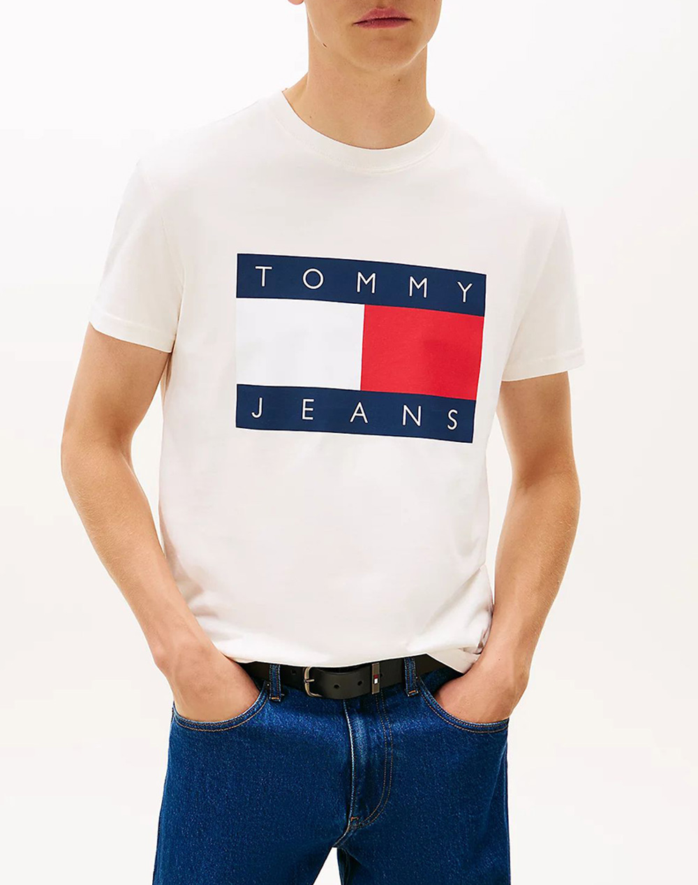 TOMMY JEANS TJM REG BIG FLAG SS TEE EXT