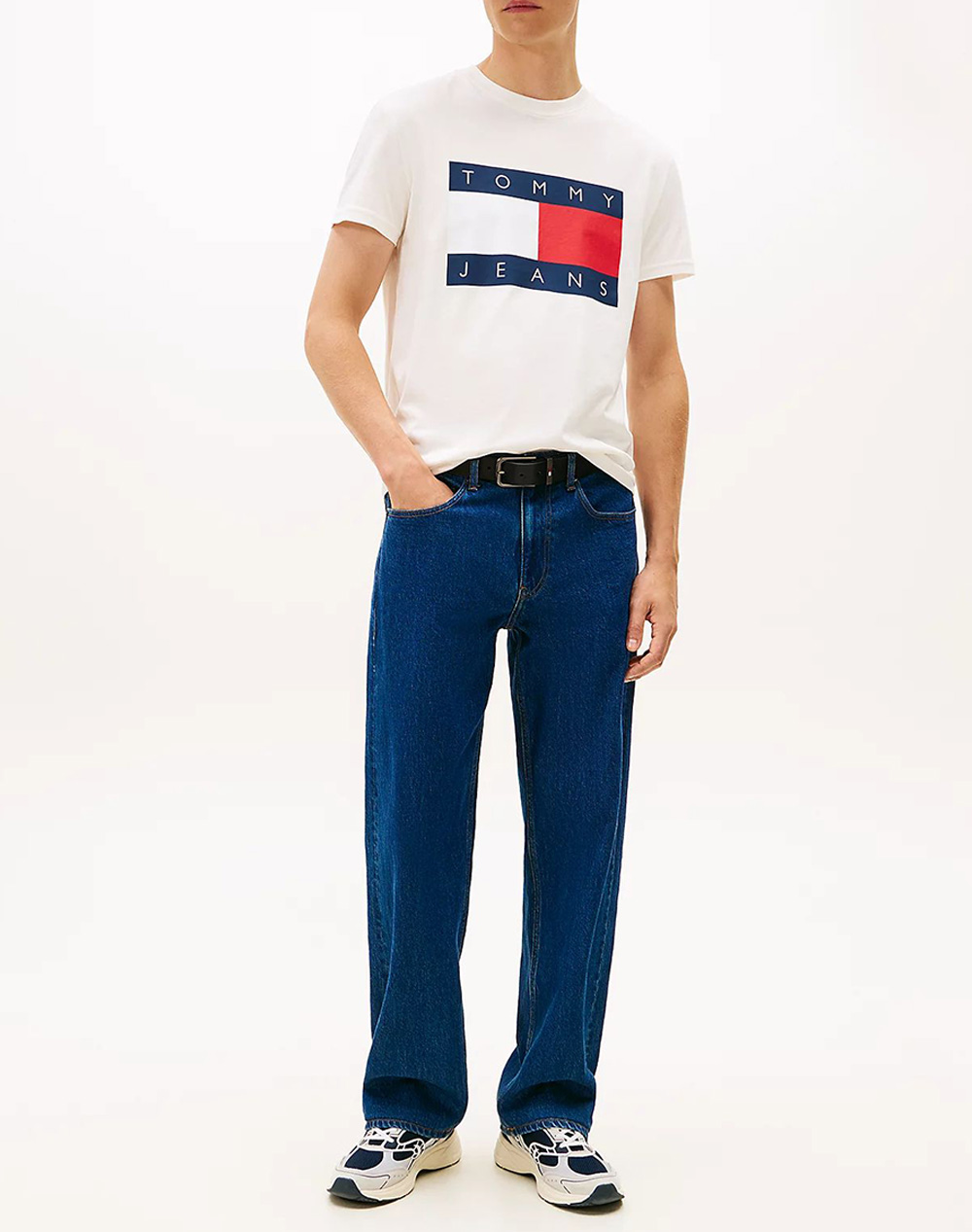 TOMMY JEANS TJM REG BIG FLAG SS TEE EXT