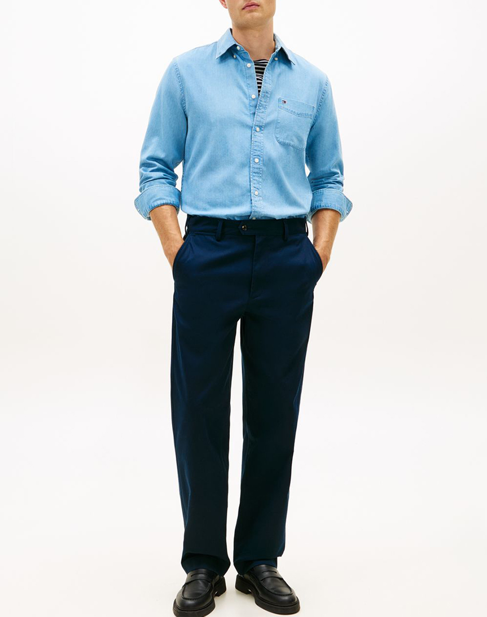 TOMMY HILFIGER BEDFORD INDIGO RF SHIRT