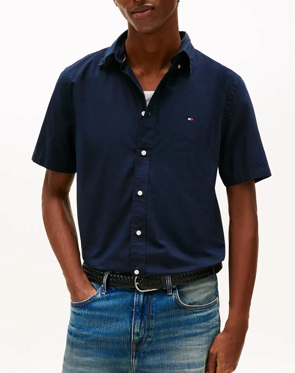 TOMMY HILFIGER FLEX POPLIN SOLID S/S SHIRT