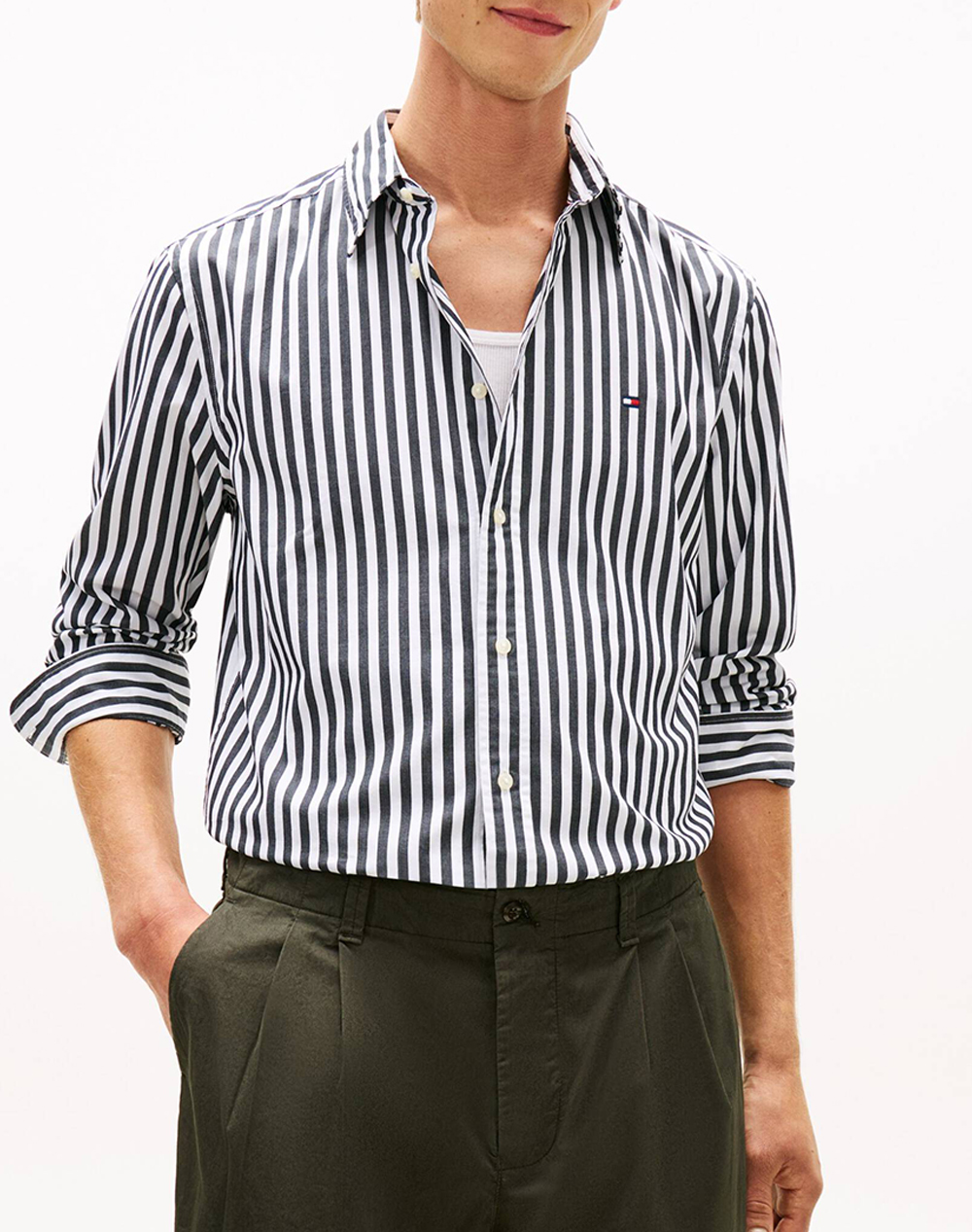 TOMMY HILFIGER FLEX POPLIN CLASSIC STP RF SHIRT