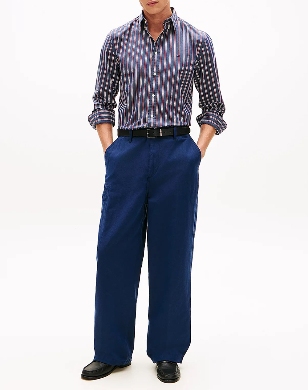 TOMMY HILFIGER FLEX POPLIN BOLD STRIPE RF SHIRT