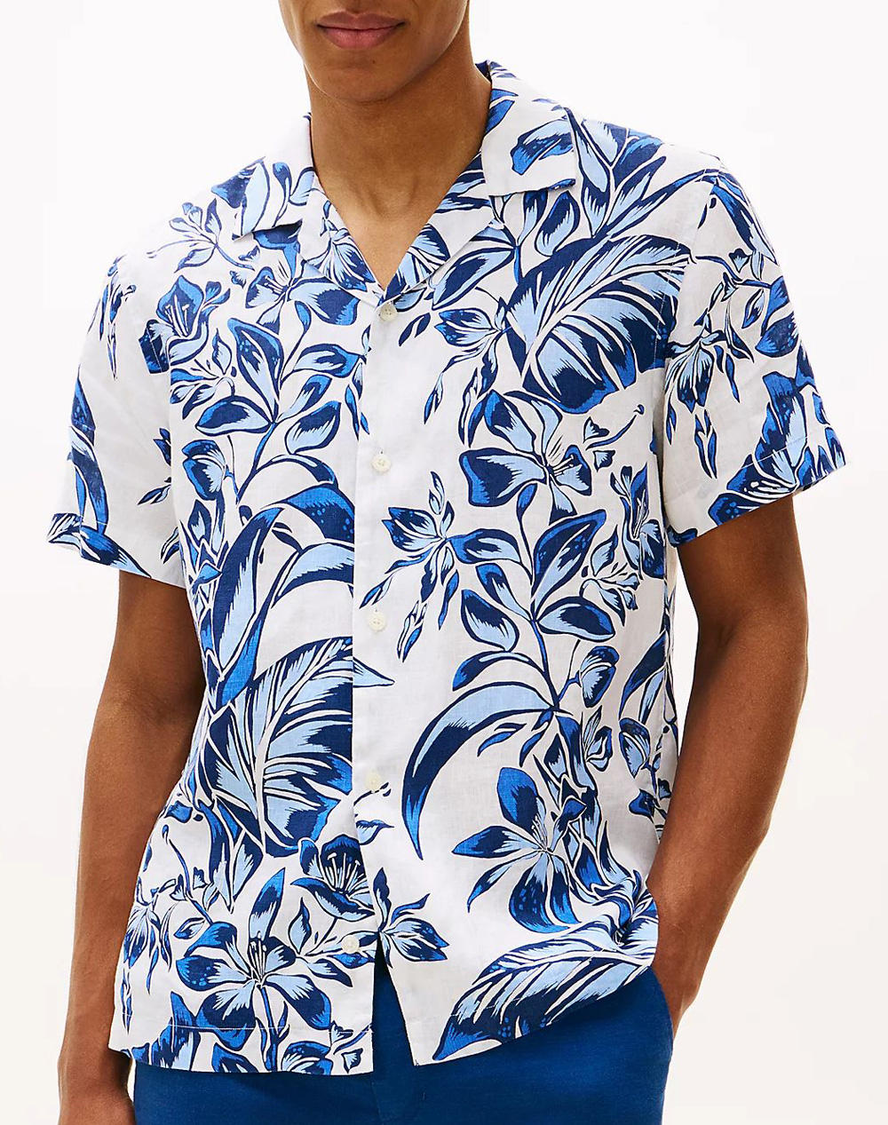 TOMMY HILFIGER LINEN FLORAL AOP SS RF 1/2