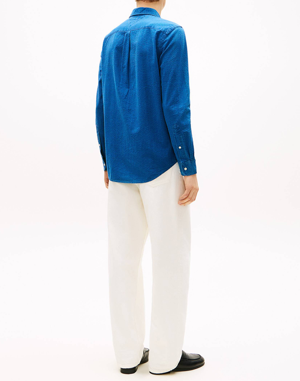TOMMY HILFIGER OVD INDIGO SEERSUCKER SHIRT