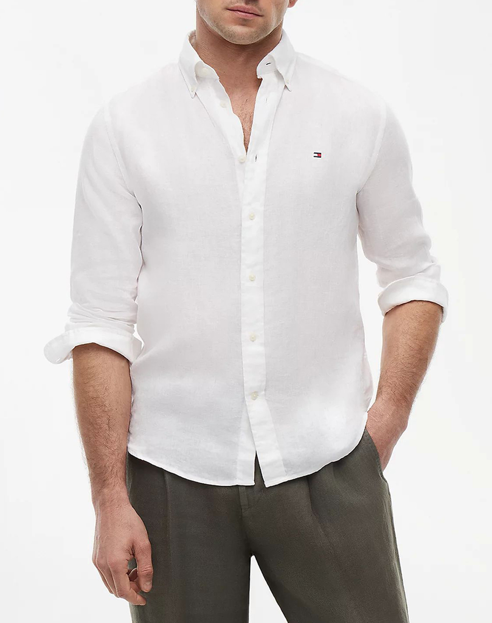 TOMMY HILFIGER PIGMENT DYED LI SOLID RF SHIRT