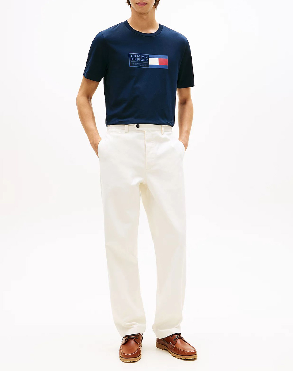 TOMMY HILFIGER BRAND LOVE TEXT BOX TEE
