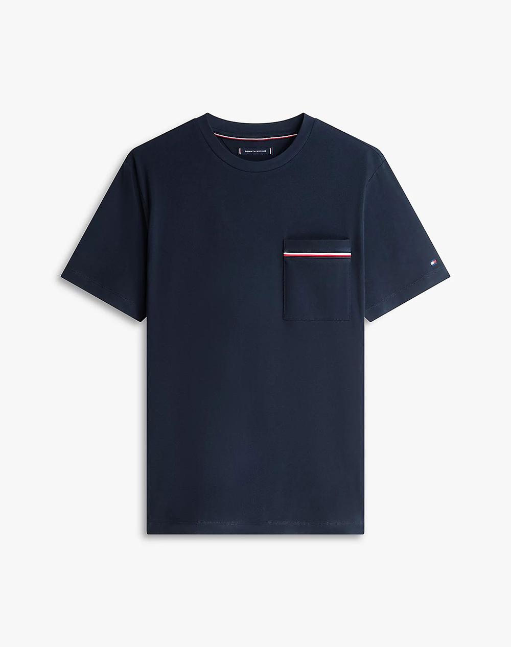 TOMMY HILFIGER GLOBAL STRIPE PIQUE POCKET TEE