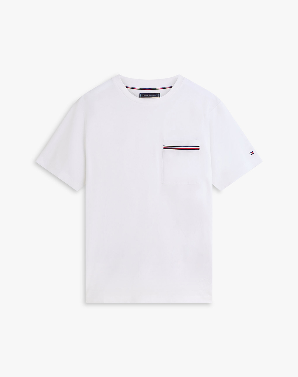 TOMMY HILFIGER GLOBAL STRIPE PIQUE POCKET TEE