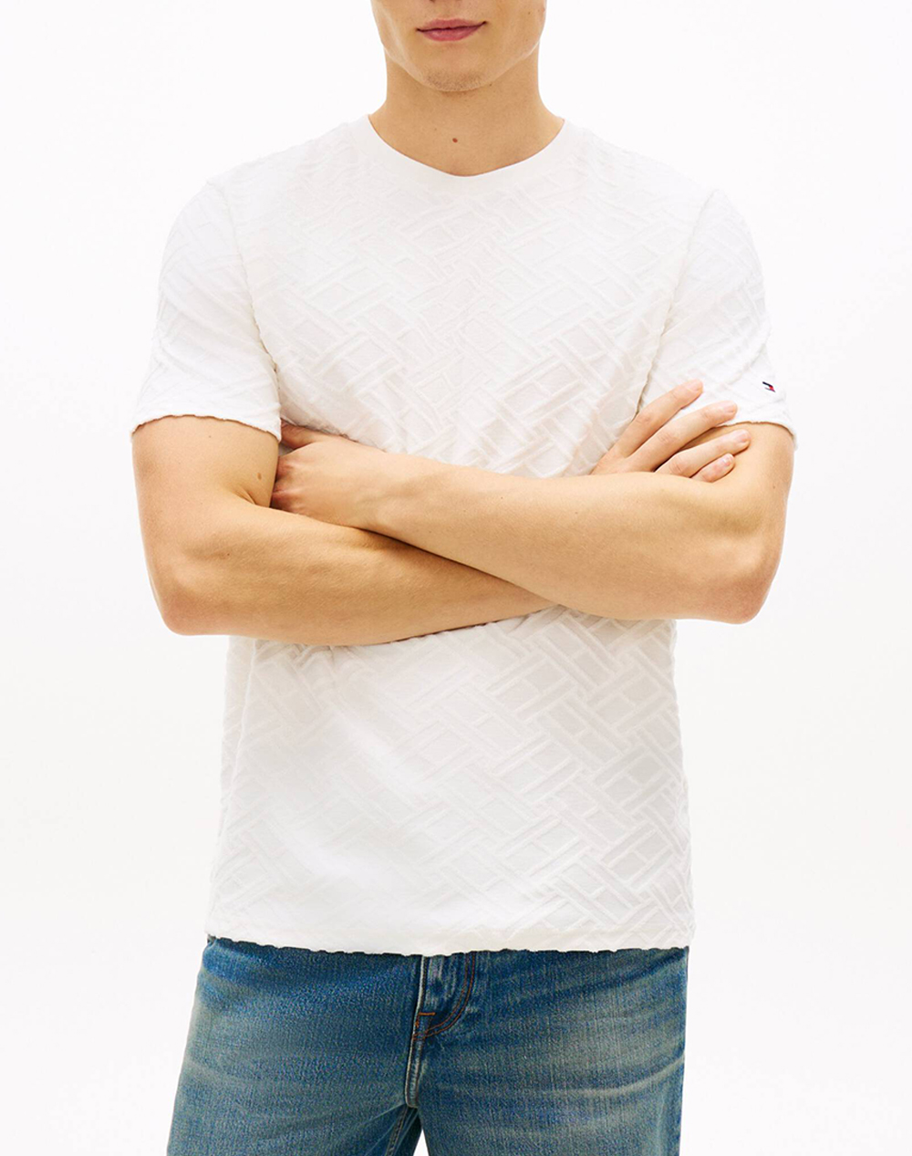 TOMMY HILFIGER AOP FLAG JACQUARD TEE