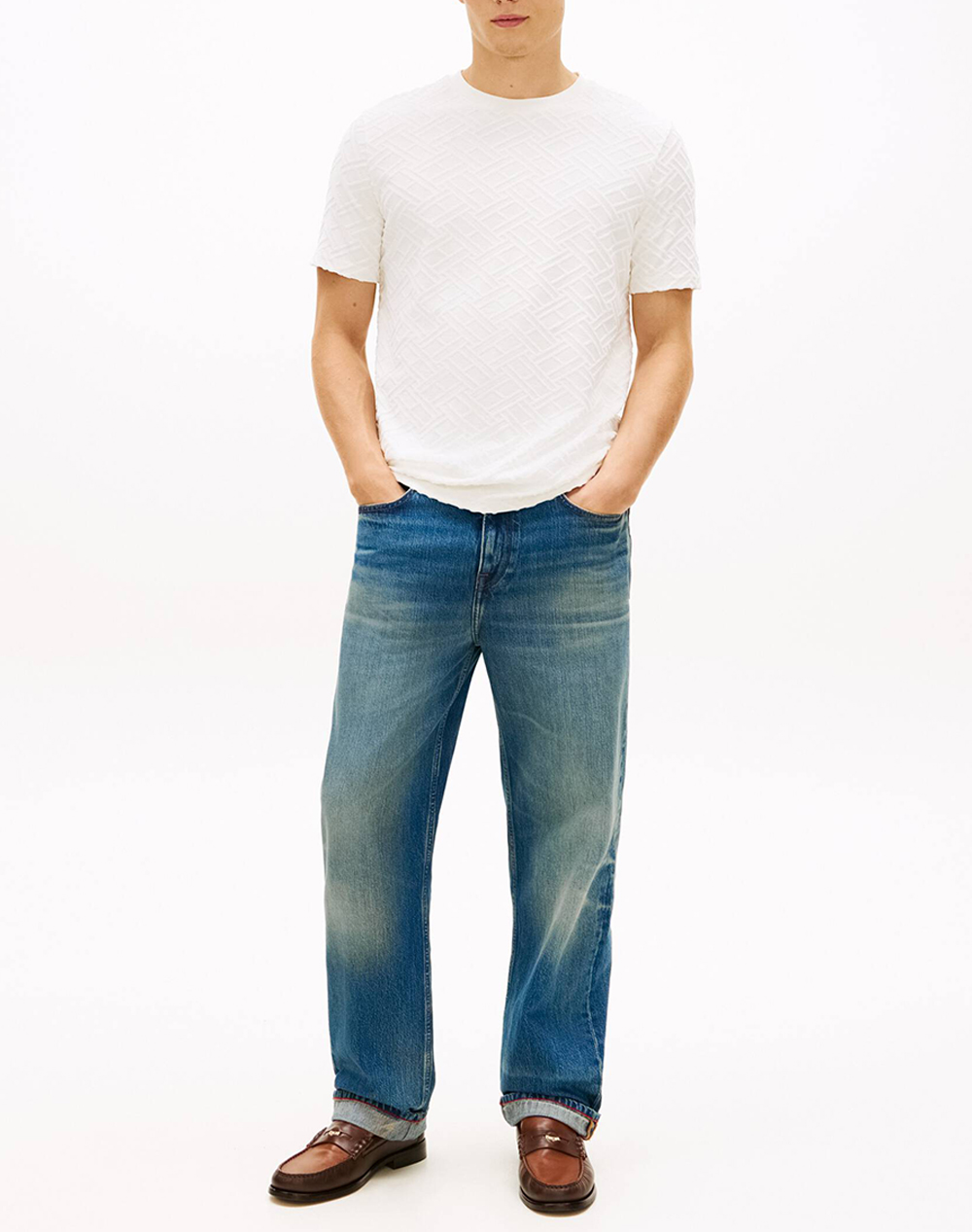 TOMMY HILFIGER AOP FLAG JACQUARD TEE