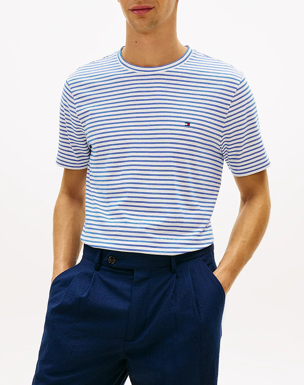 TOMMY HILFIGER ESS SEASONAL REG FIT STRIPE TEE